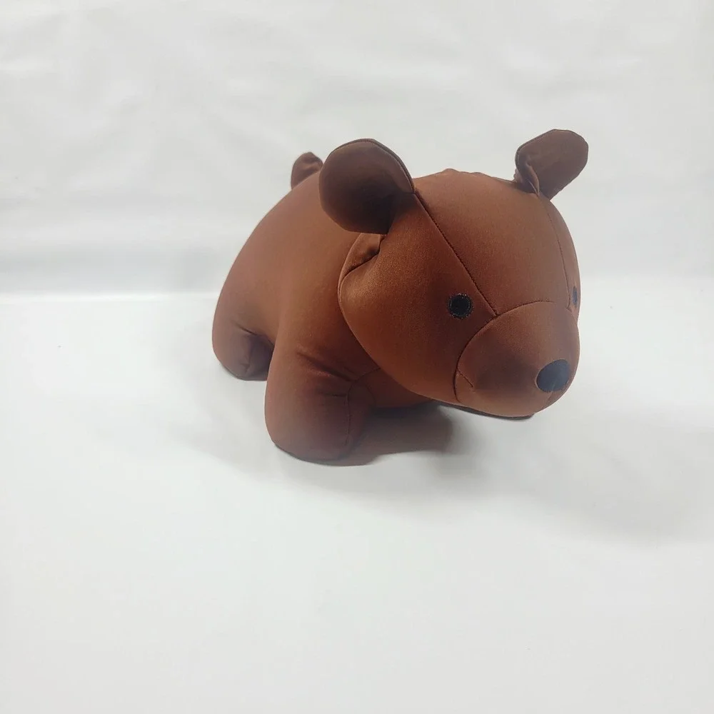 Kikkerland Zip & Flip Brown Bear Kids Travel Pillow - Microbead Filled
